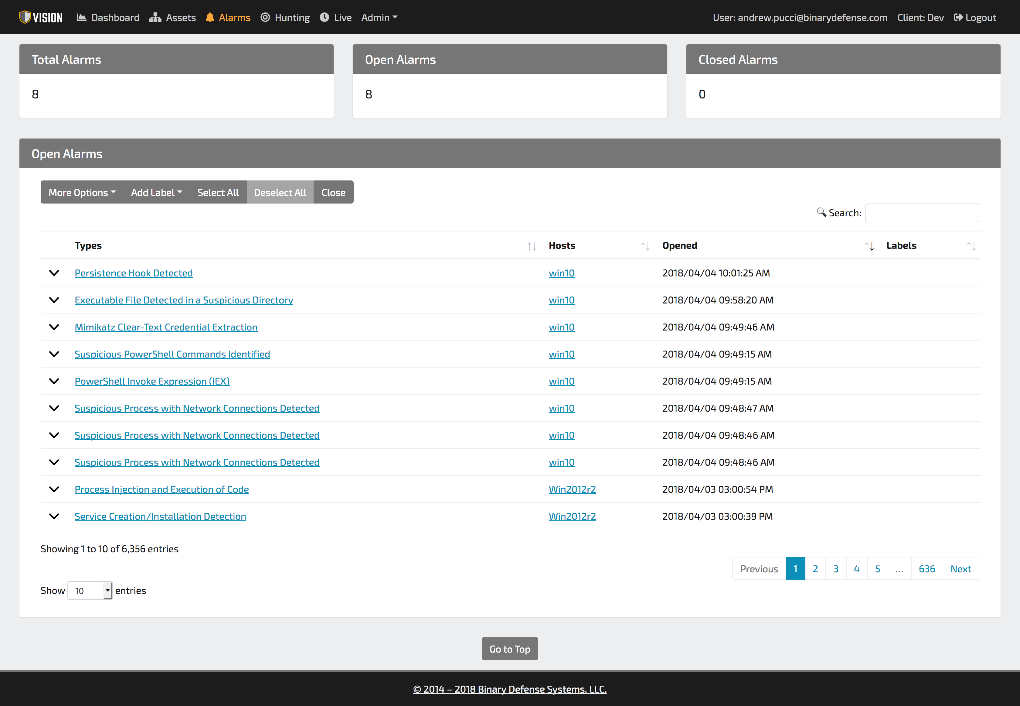 Screenshot of user interface with new theme applied